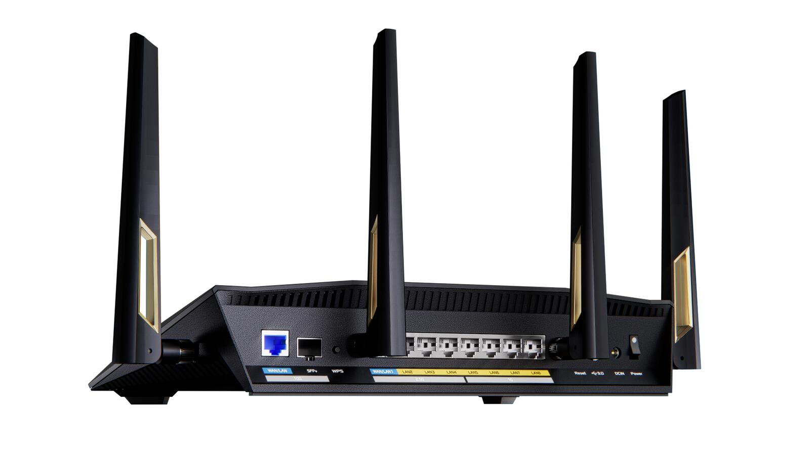 ASUS RT-BE88U BE7200 Dualband WiFi 7 AiMesh Extendable Performance Dual-Band Router (90IG08V0-MO3N0V)