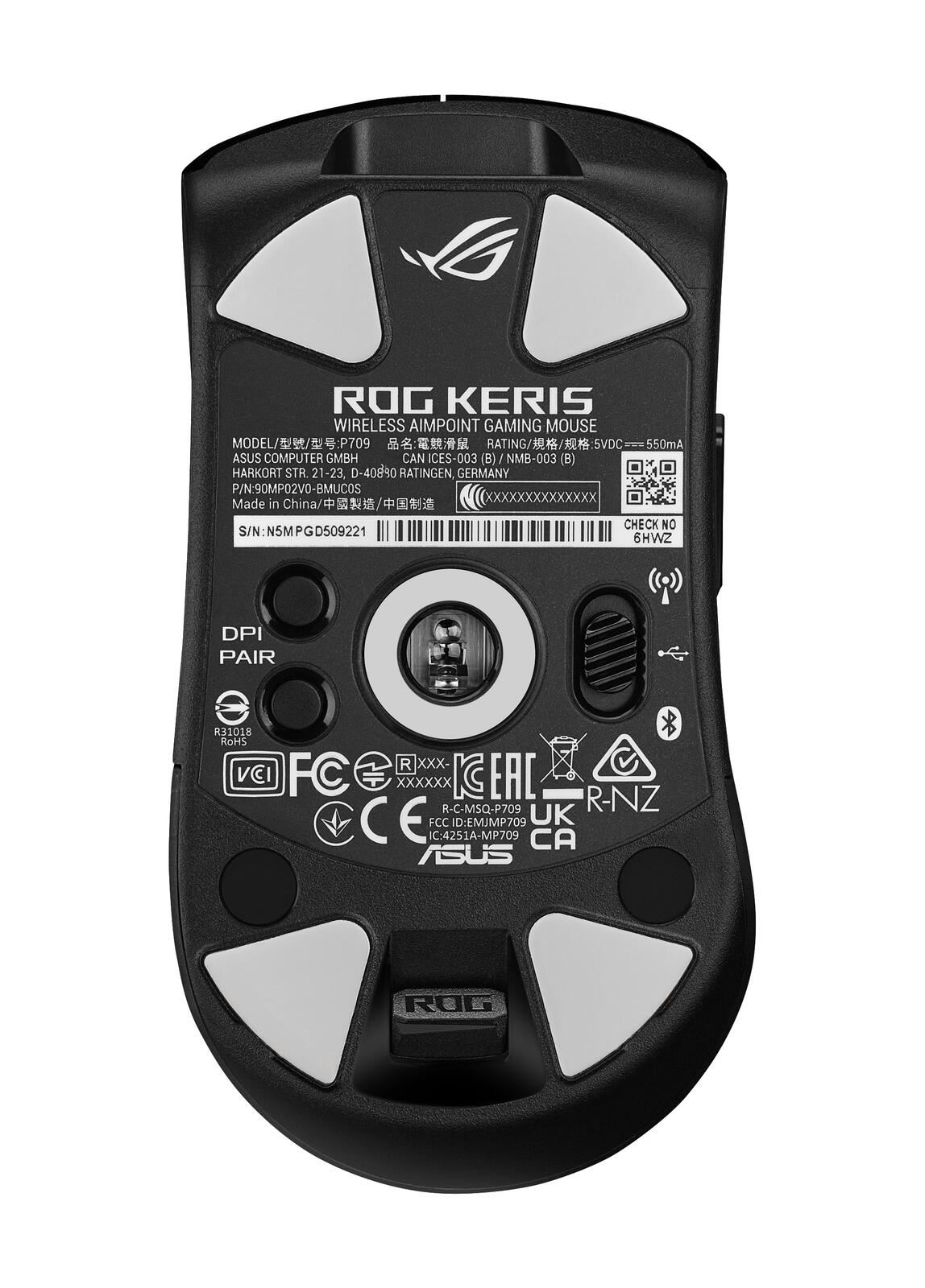 ASUS ROG Keris Wireless AimPoint RGB Gaming Maus, schwarz