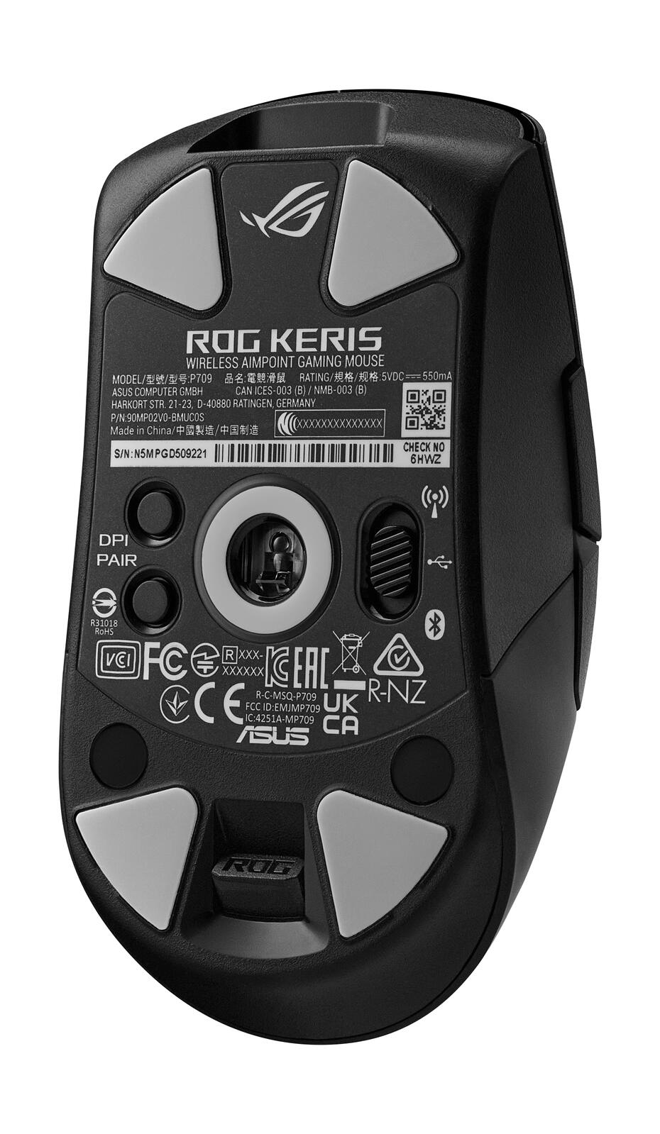 ASUS ROG Keris Wireless AimPoint RGB Gaming Maus, schwarz