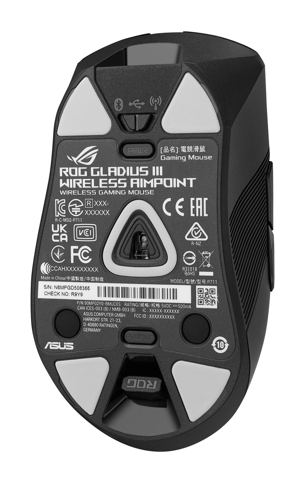 ASUS ROG Gladius III Wireless AimPoint RGB Gaming Maus, schwarz