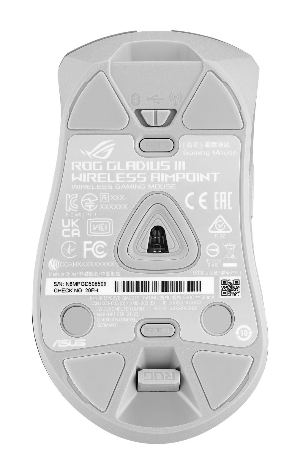 ASUS ROG Gladius III Wireless AimPoint RGB Gaming Maus, weiß