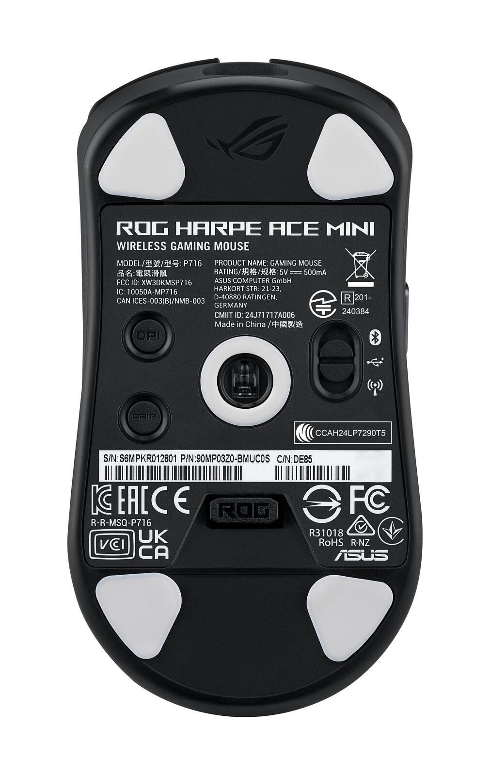 ASUS ROG Harpe Ace Mini ultraleichte E-Sport Gaming Maus, schwarz