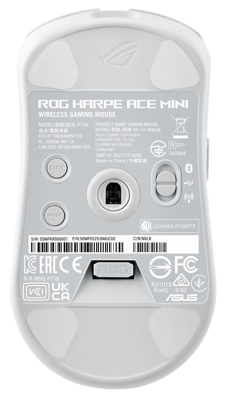 ASUS ROG Harpe Ace Mini ultraleichte E-Sport Gaming Maus, weiß