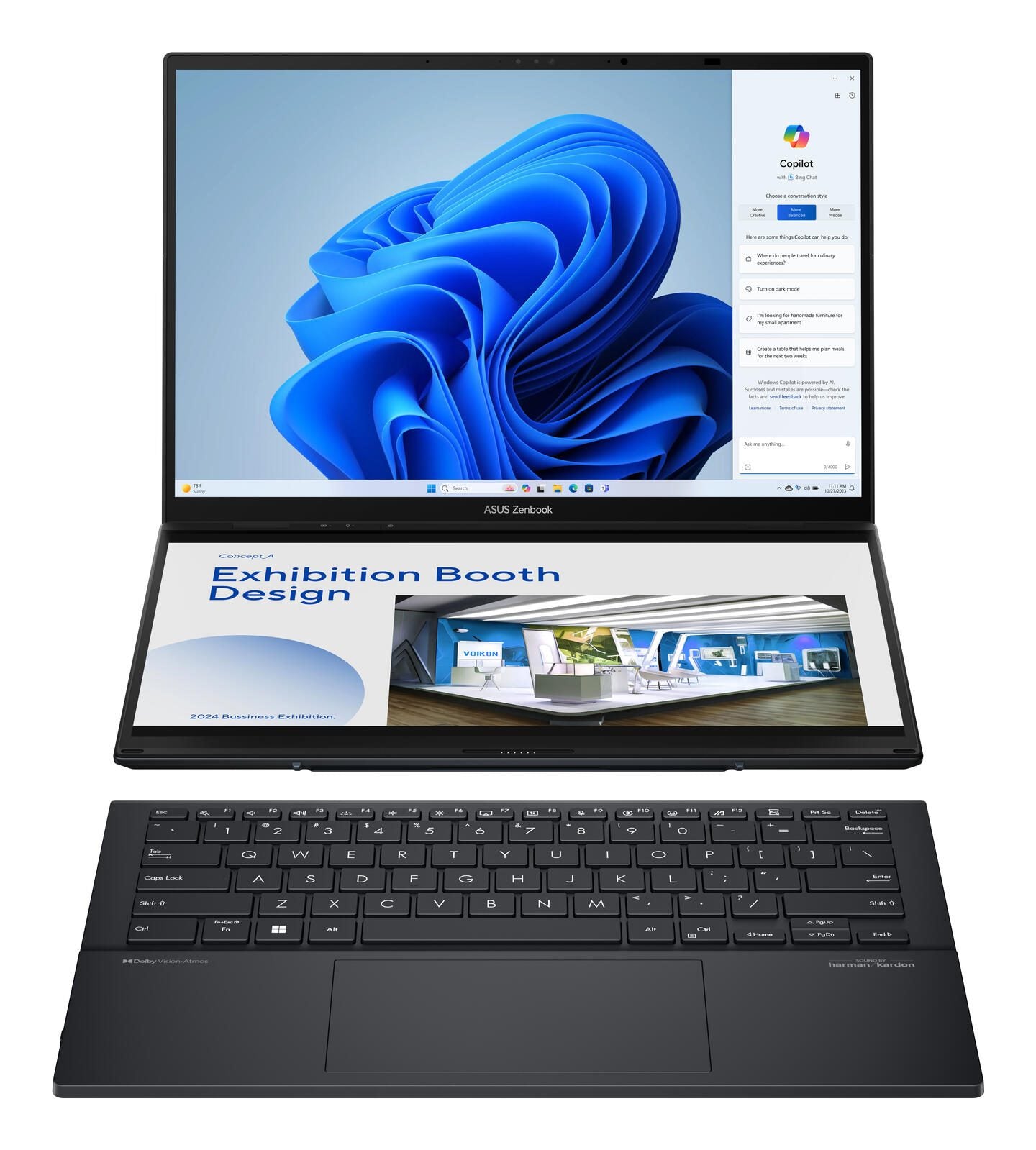 ASUS Zenbook Duo OLED UX8406MA-PZ058X Intel® Core™ Ultra 9 185H Notebook 35,6 cm (14')