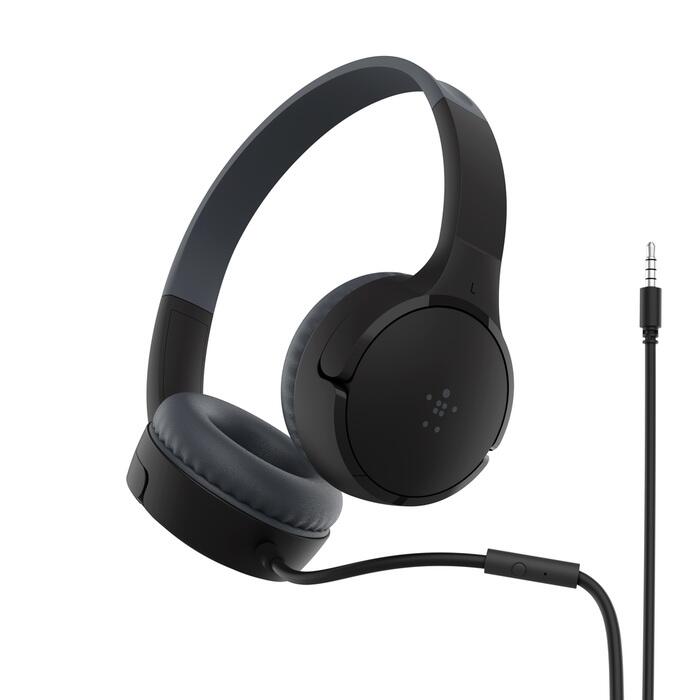 Belkin SoundForm Mini kabelgebundener On-Ear-Kopfhörer für Kinder, schwarz