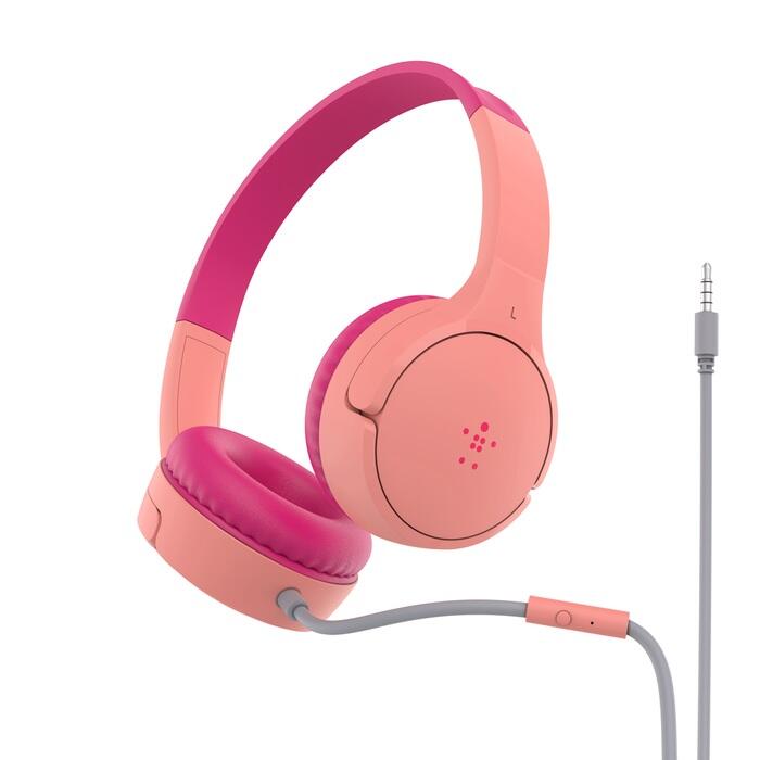 Belkin SoundForm Mini Kabelgebundener On-Ear-Kopfhörer für Kinder, pink