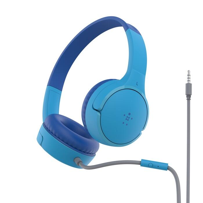 Belkin SoundForm Mini kabelgebundener On-Ear-Kopfhörer für Kinder, blau