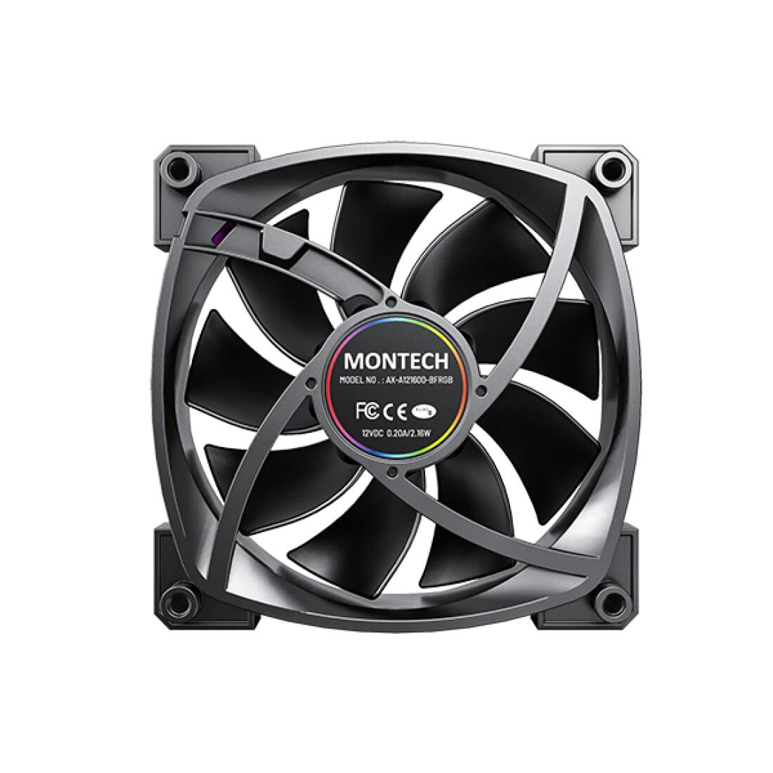 Montech Lüfter AX120 PWM, 120mm, Schwarz