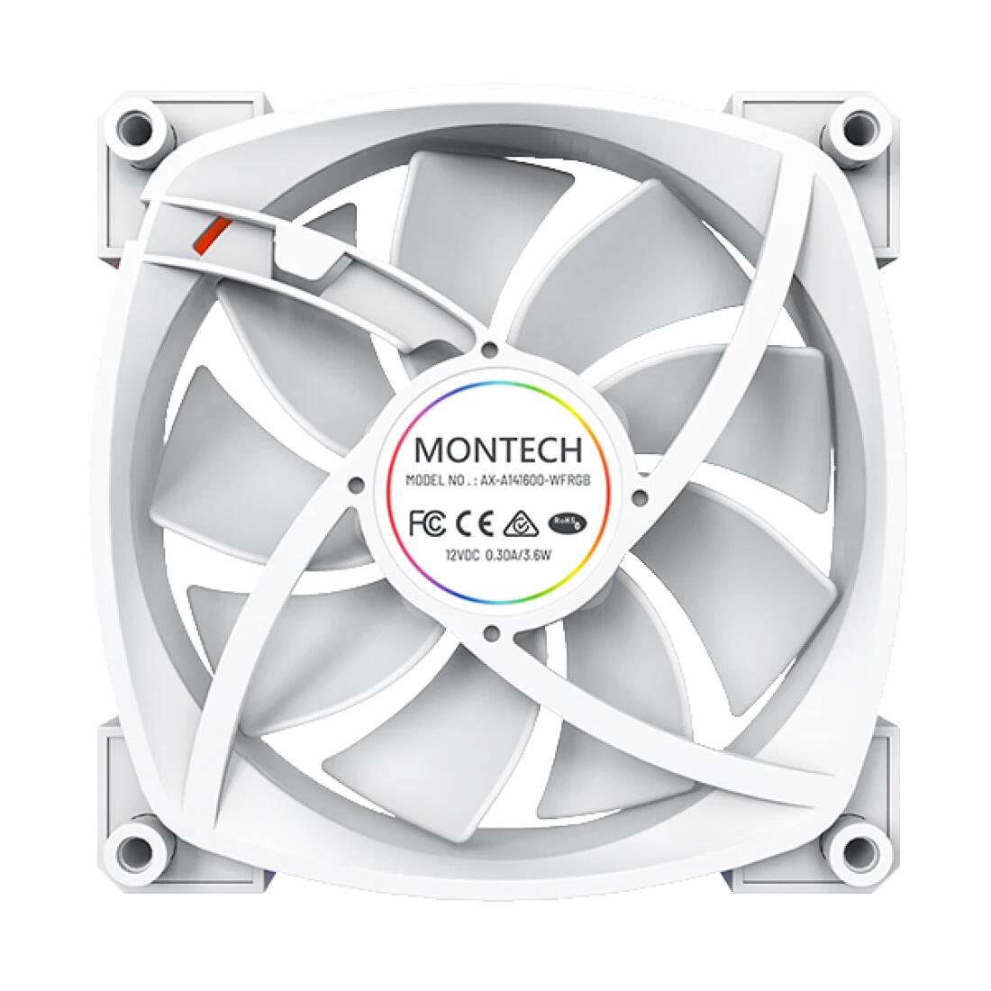 Montech Lüfter AX140 PWM, 140mm, Weiß