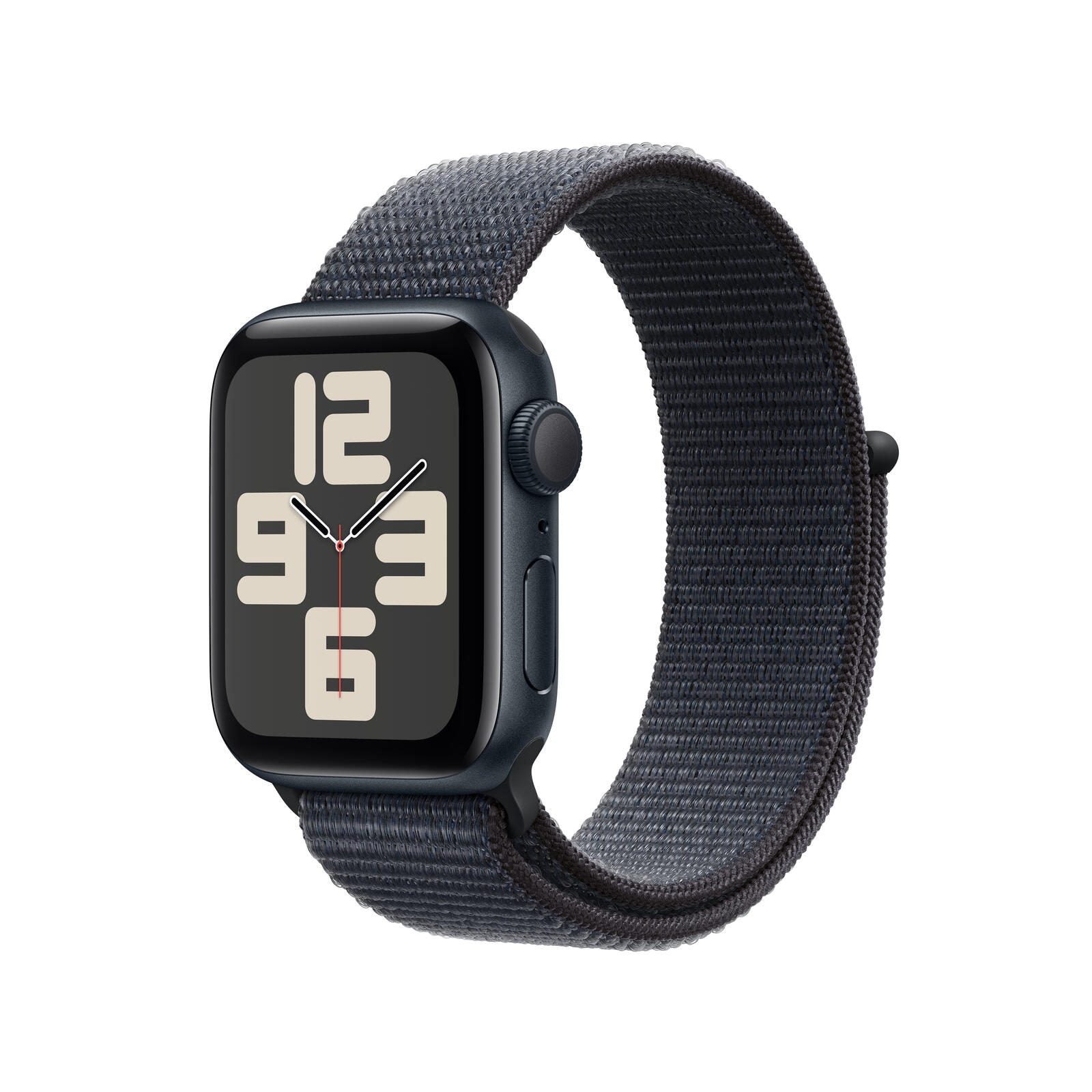 Apple Watch SE (GPS) 40mm Aluminiumgehäuse mitternacht, Sport Loop Armband tinte