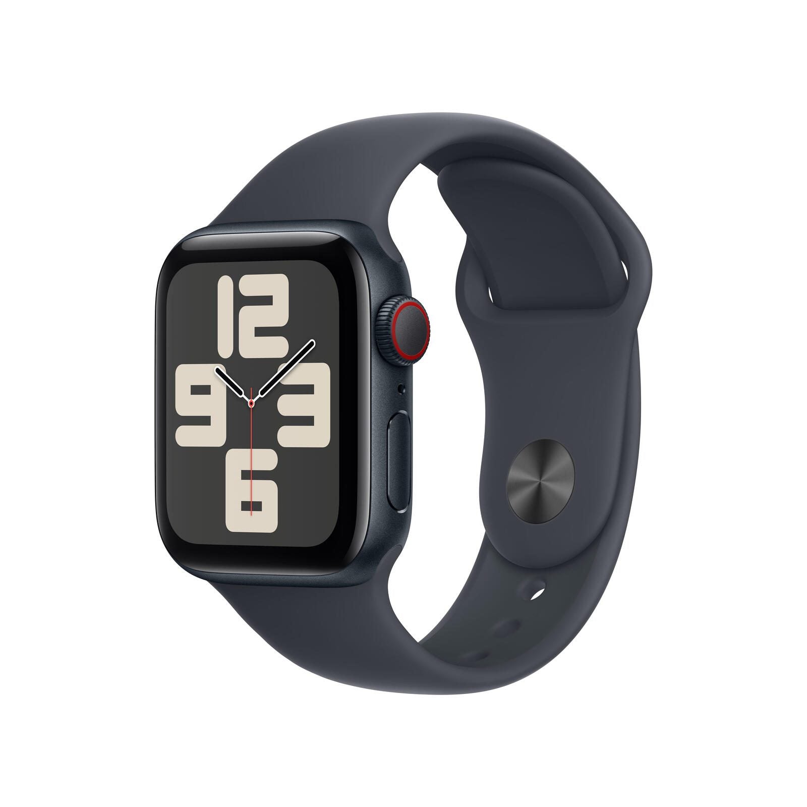 Apple Watch SE (GPS + Cellular) 40mm Aluminiumgehäuse mitternacht, Sportarmband mitternacht (S/M)