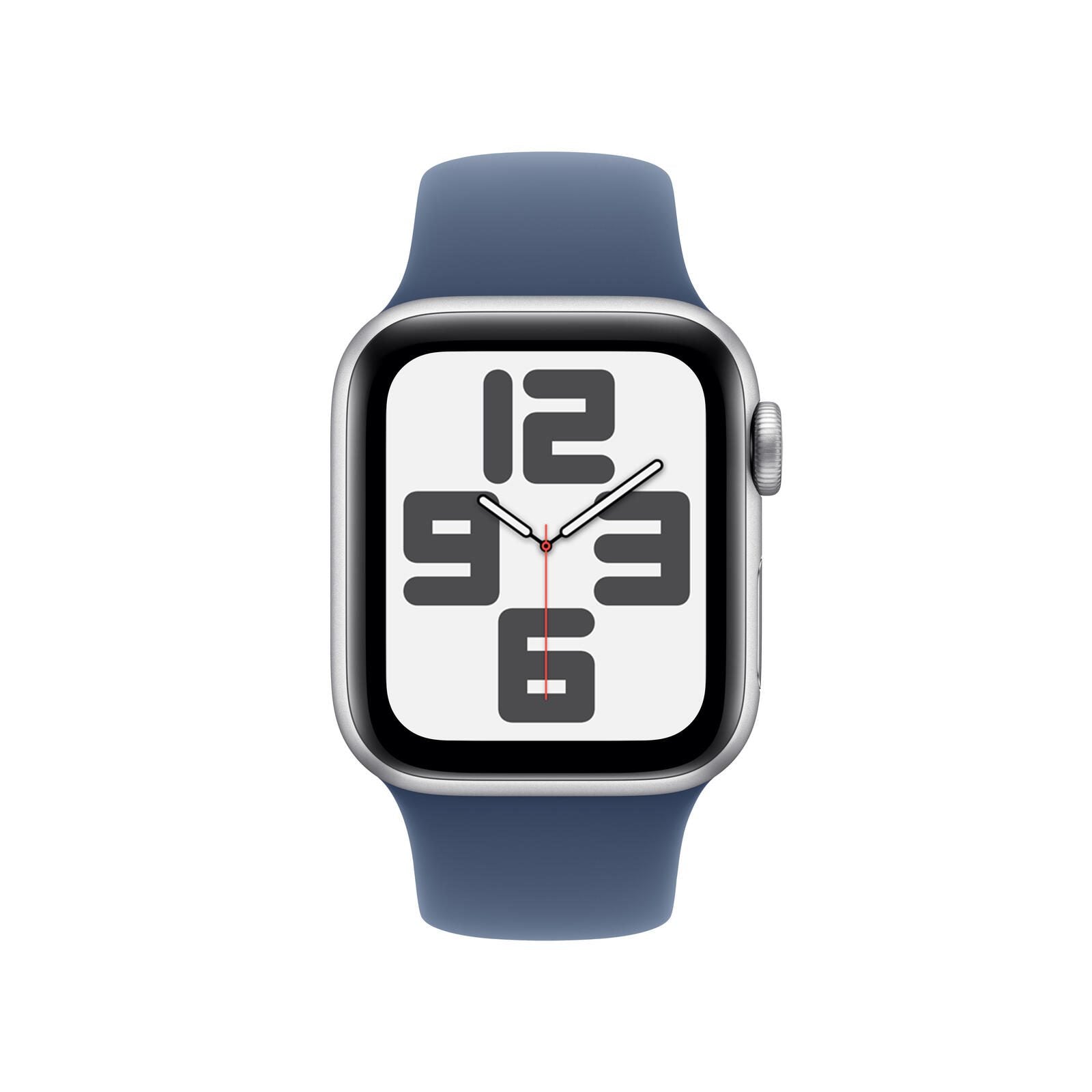 Apple Watch SE (GPS + Cellular) 40mm Aluminiumgehäuse silber, Sportarmband denim (M/L)