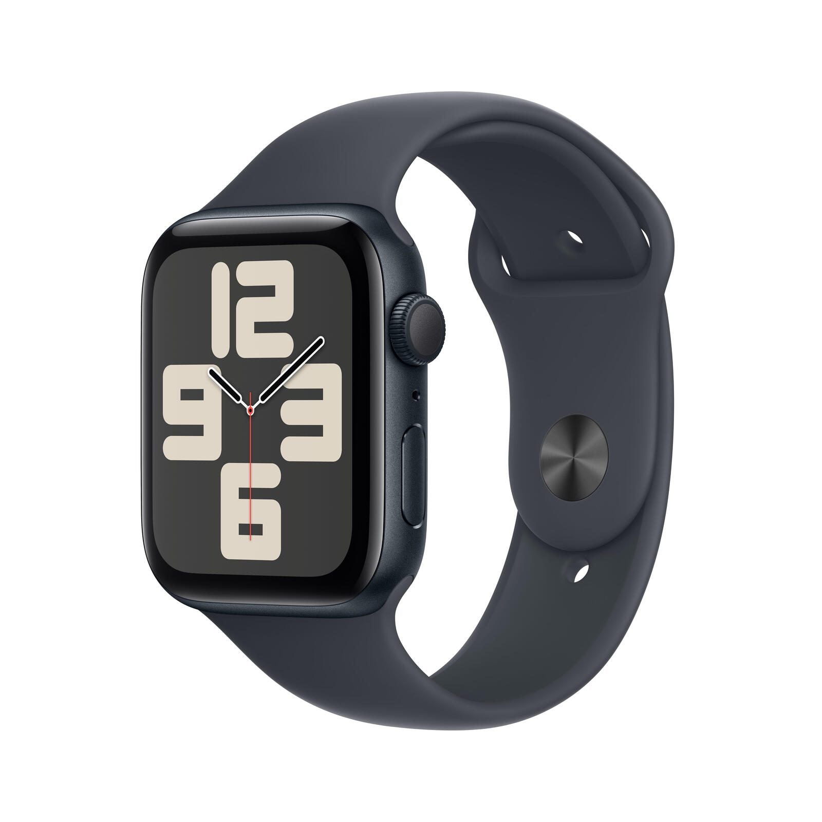 Apple Watch SE (GPS) 44mm Aluminiumgehäuse mitternacht, Sportarmband mitternacht (M/L)