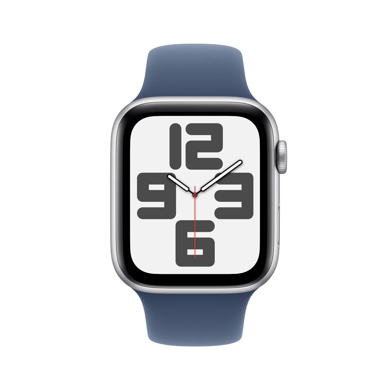 Apple Watch SE (GPS) 44mm Aluminiumgehäuse silber, Sportarmband denim (M/L)