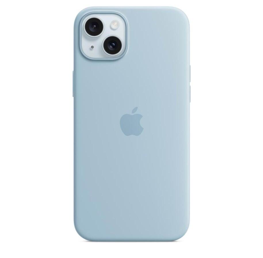 Apple iPhone 15 Plus Silikon Case mit MagSafe - Hellblau