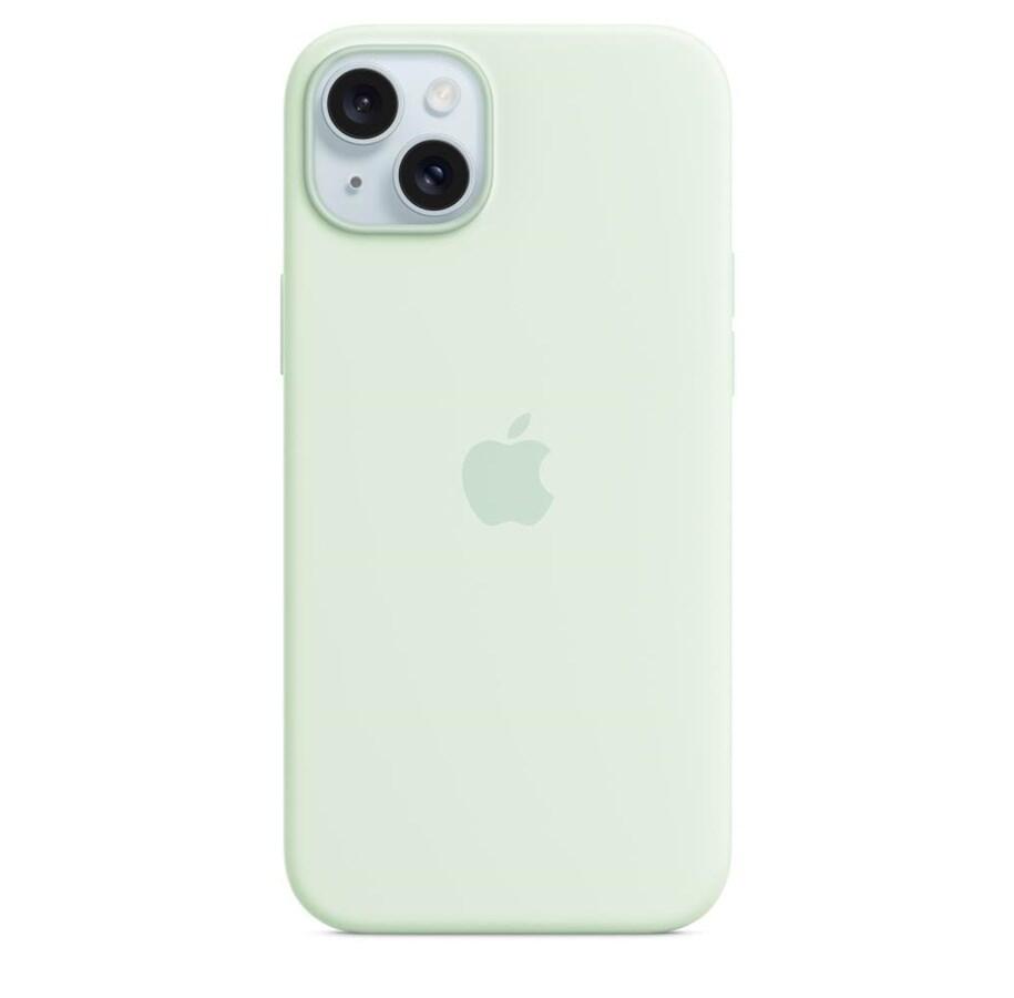 Apple iPhone 15 Plus Silikon Case mit MagSafe - Hellgrün