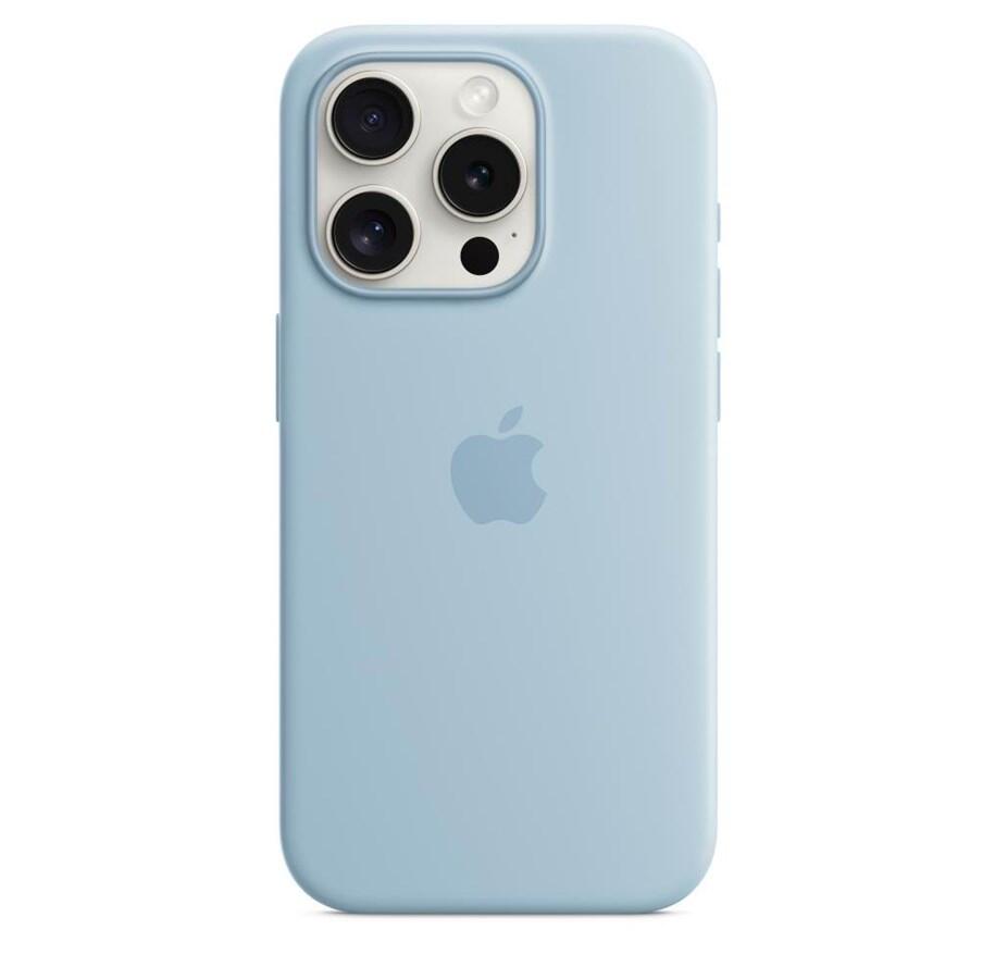Apple iPhone 15 Pro Silikon Case mit MagSafe - Hellblau
