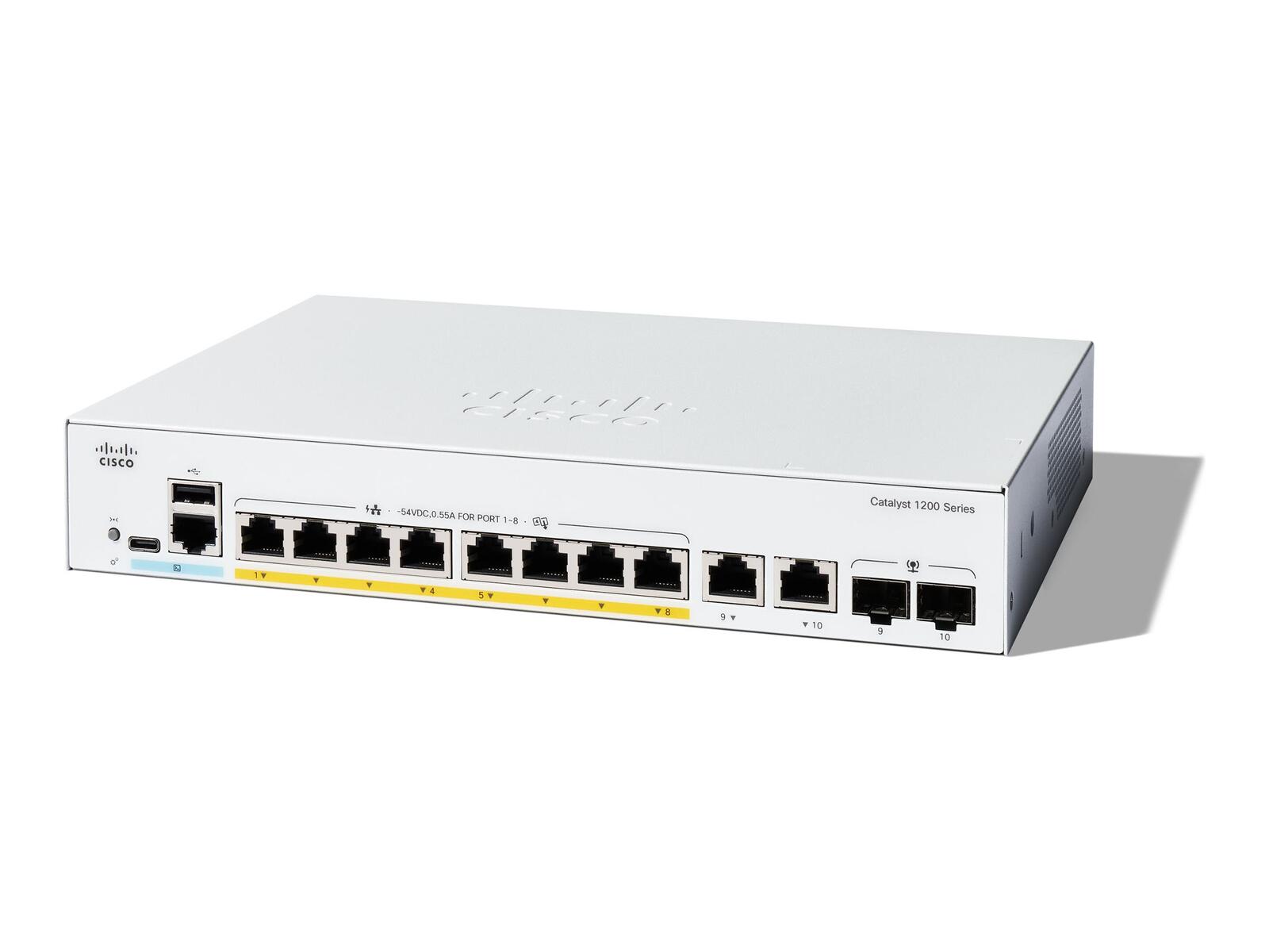 Cisco Catalyst C1200 Switch 8-Port 1 GbE 67W PoE+ managed L2