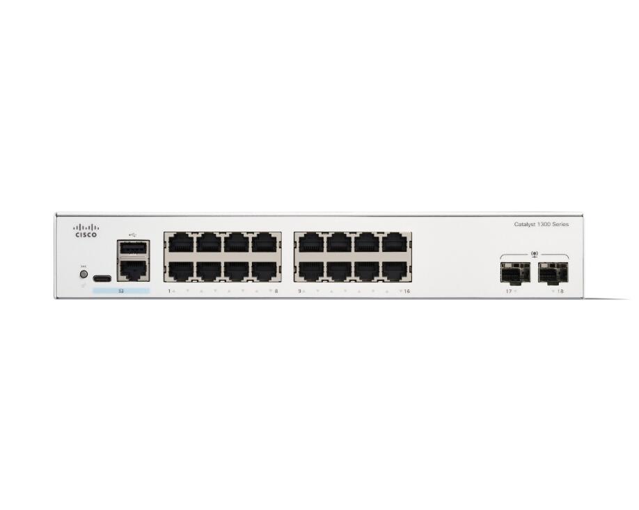 Cisco Catalyst 1300-16T-2G Switch 16x 1GbE + 2x 1GbE SFP L3 managed