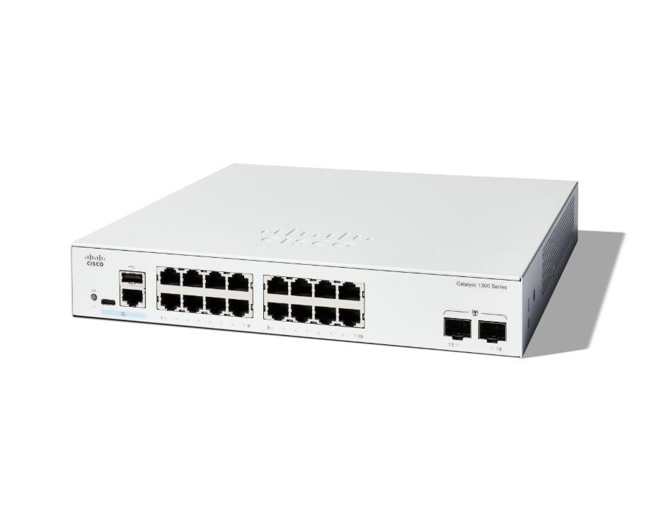 Cisco Catalyst 1300-16T-2G Switch 16x 1GbE + 2x 1GbE SFP L3 managed
