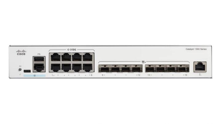 Cisco Catalyst 1300-16XTS Switch 8x 10GbE + 10x 10GbE SFP L3 managed