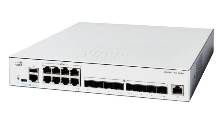 Cisco Catalyst 1300-16XTS Switch 8x 10GbE + 10x 10GbE SFP L3 managed