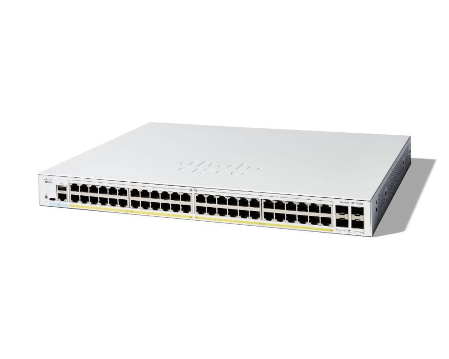 Cisco Catalyst 1300-48P-4G Switch 24x 1GbE + 4x 1GbE SFP L3 managed