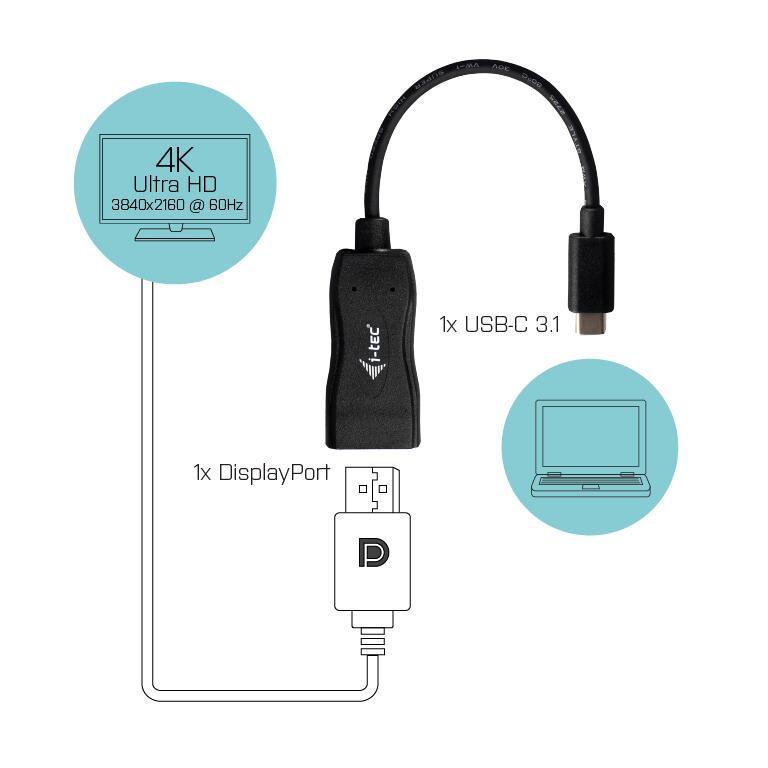 I-TEC USB-C auf Display Port Adapter