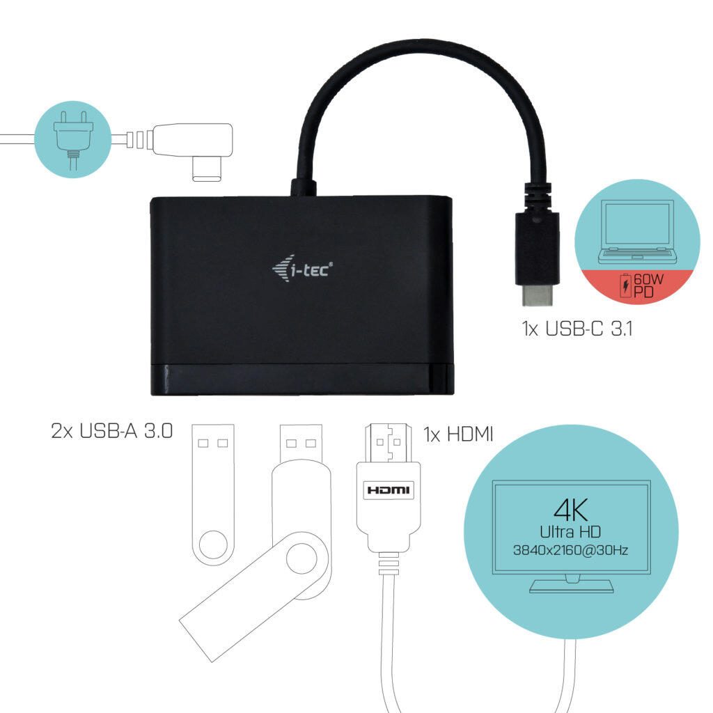 I-TEC USB-C Adapter mit Power Delivery