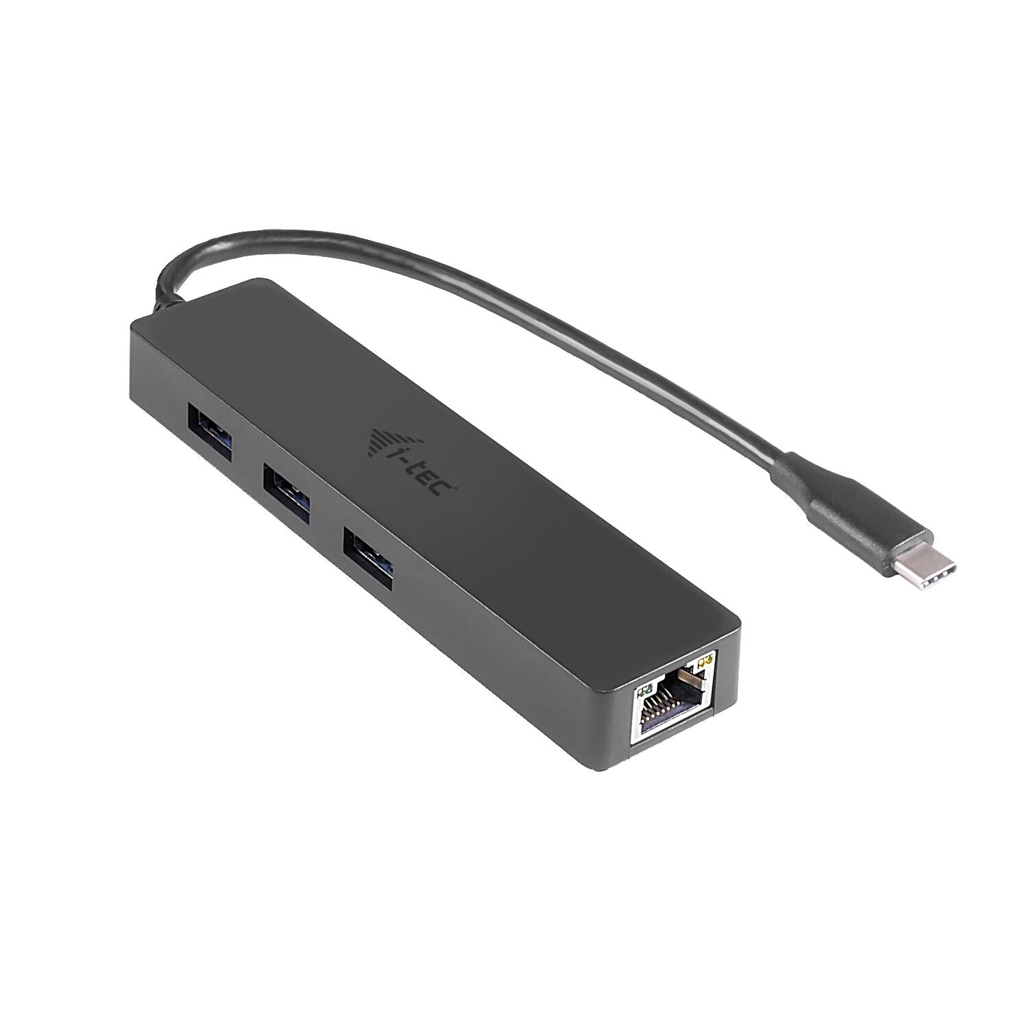 I-TEC USB-C Slim Hub 3 Port mit GLAN