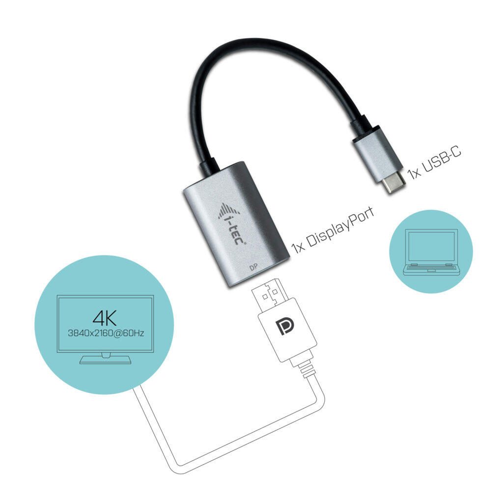 I-TEC USB-C auf DisplayPort Metal Adapter