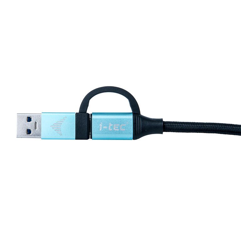 I-TEC USB-C auf USB-C Kabel mit integriertem USB 3.0 Adapter 100cm