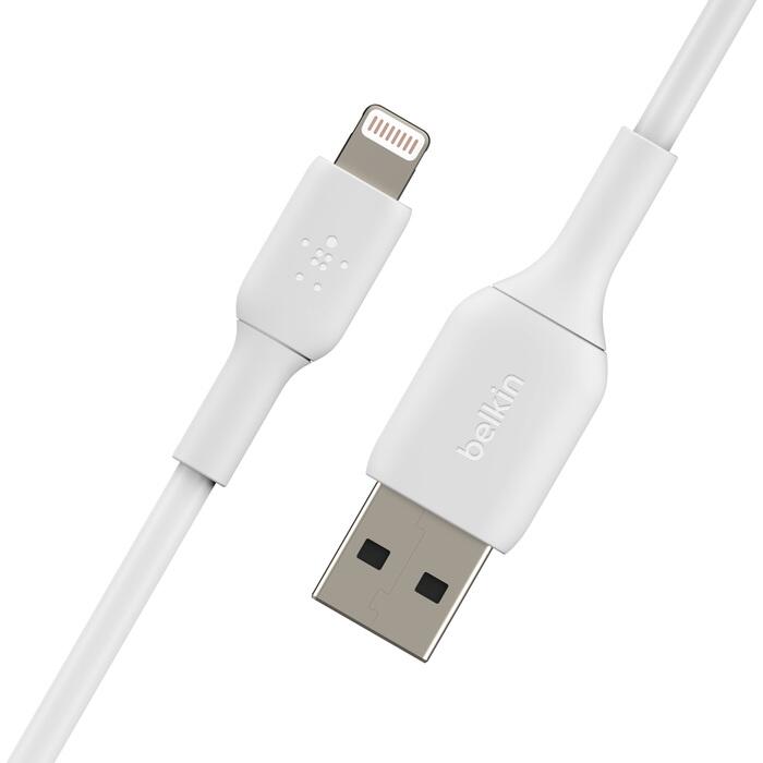 Belkin BoostCharge 3 m Lightning/USB-A Kabel, weiß