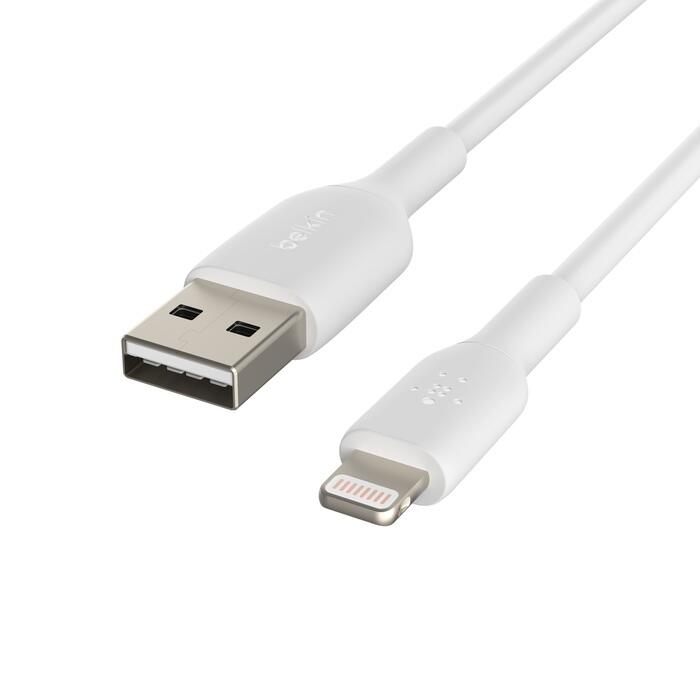 Belkin BoostCharge 3 m Lightning/USB-A Kabel, weiß