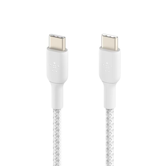 Belkin BoostCharge geflochtenes 1 m USB-C/USB-C Kabel, weiß