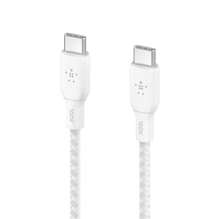 Belkin BoostCharge 3 m USB-C/USB-C Kabel (100 W), weiß