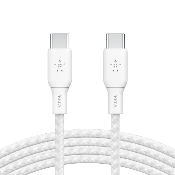 Belkin BoostCharge 3 m USB-C/USB-C Kabel (100 W), weiß
