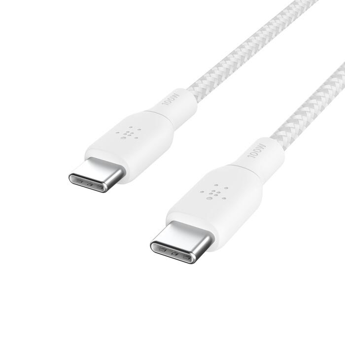 Belkin BoostCharge 3 m USB-C/USB-C Kabel (100 W), weiß
