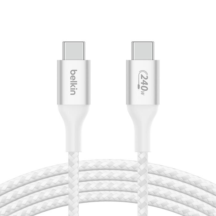 Belkin BoostCharge 2 m USB-C/USB-C Kabel 240 W, weiß