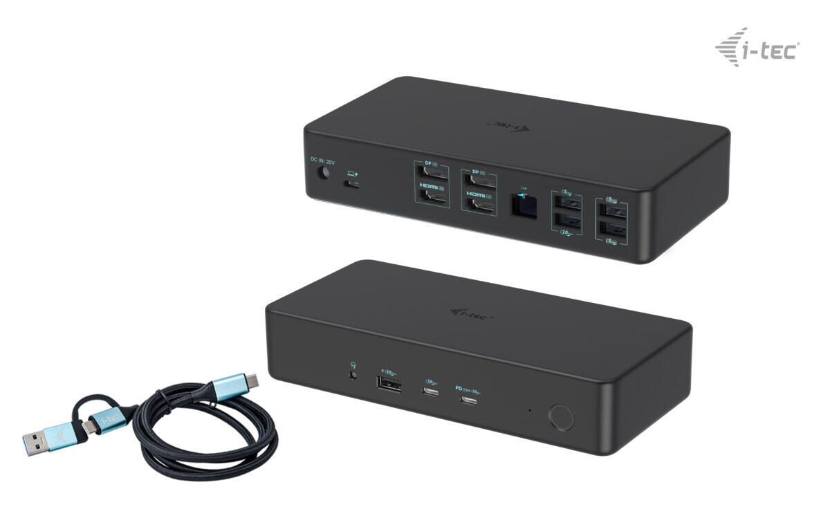 I-TEC USB-A/ USB-C/ Thunderbolt 3 Professional Dual 4K Display Docking Station