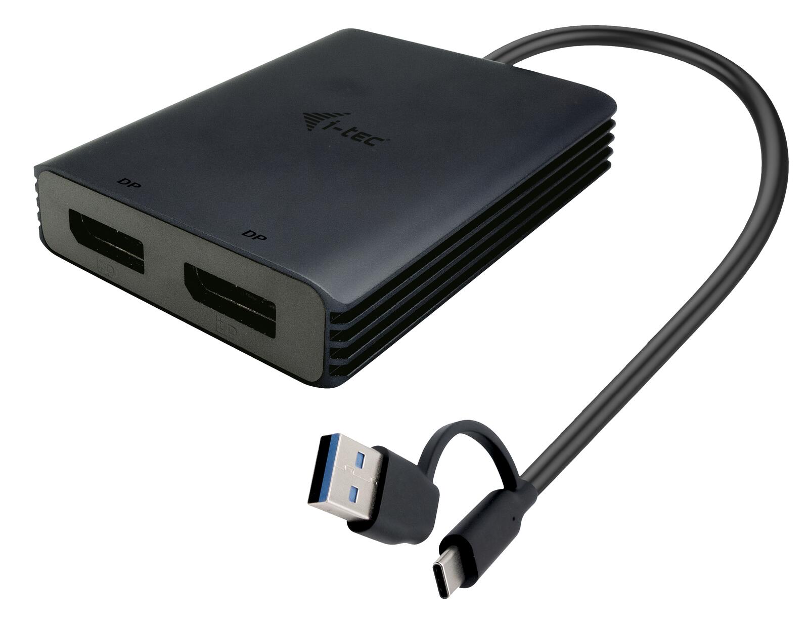 I-TEC USB-A/USB-C Dual 4K/60Hz DisplayPort Video Adapter