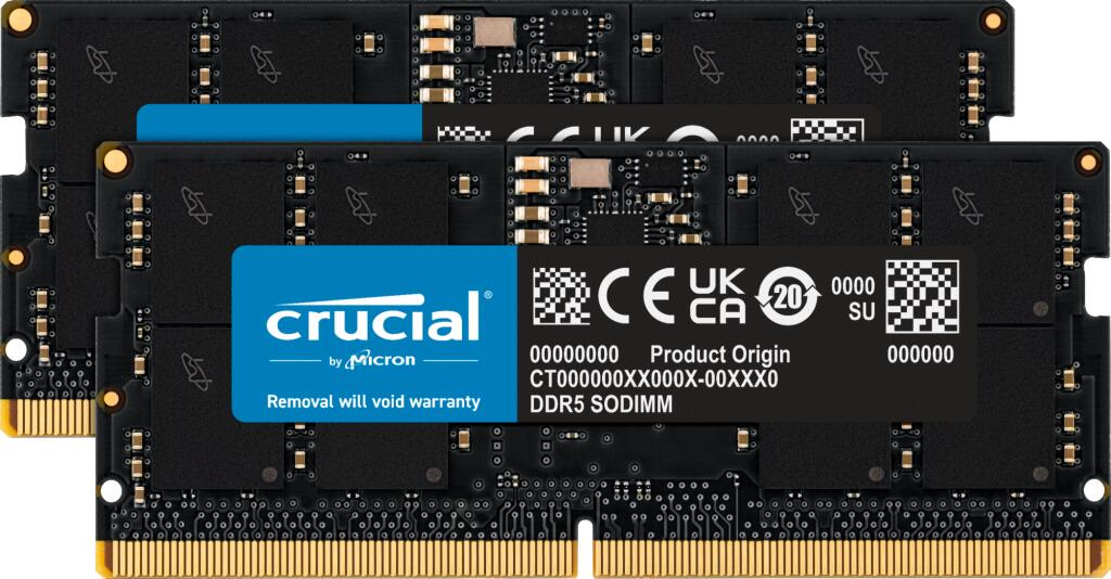 Crucial RAM 32GB (2x16GB) Kit DDR5 4800MHz SODIMM schwarz