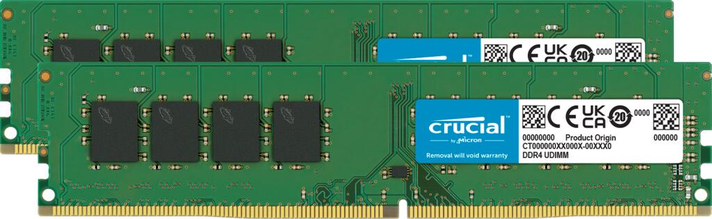 Crucial RAM 64GB (2x32GB) Kit DDR4 3200MHz UDIMM grün