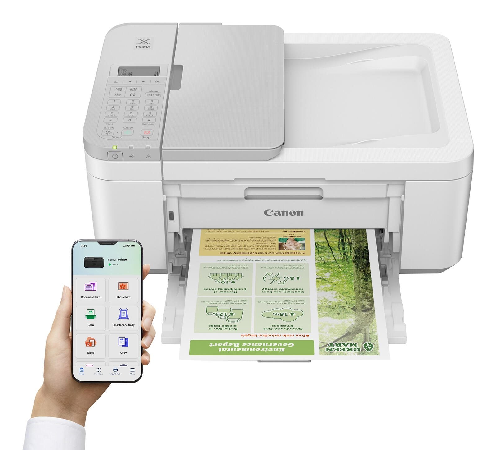 Canon PIXMA TR4756i Tintenstrahl-Multifunktionsgerät (Weiß)