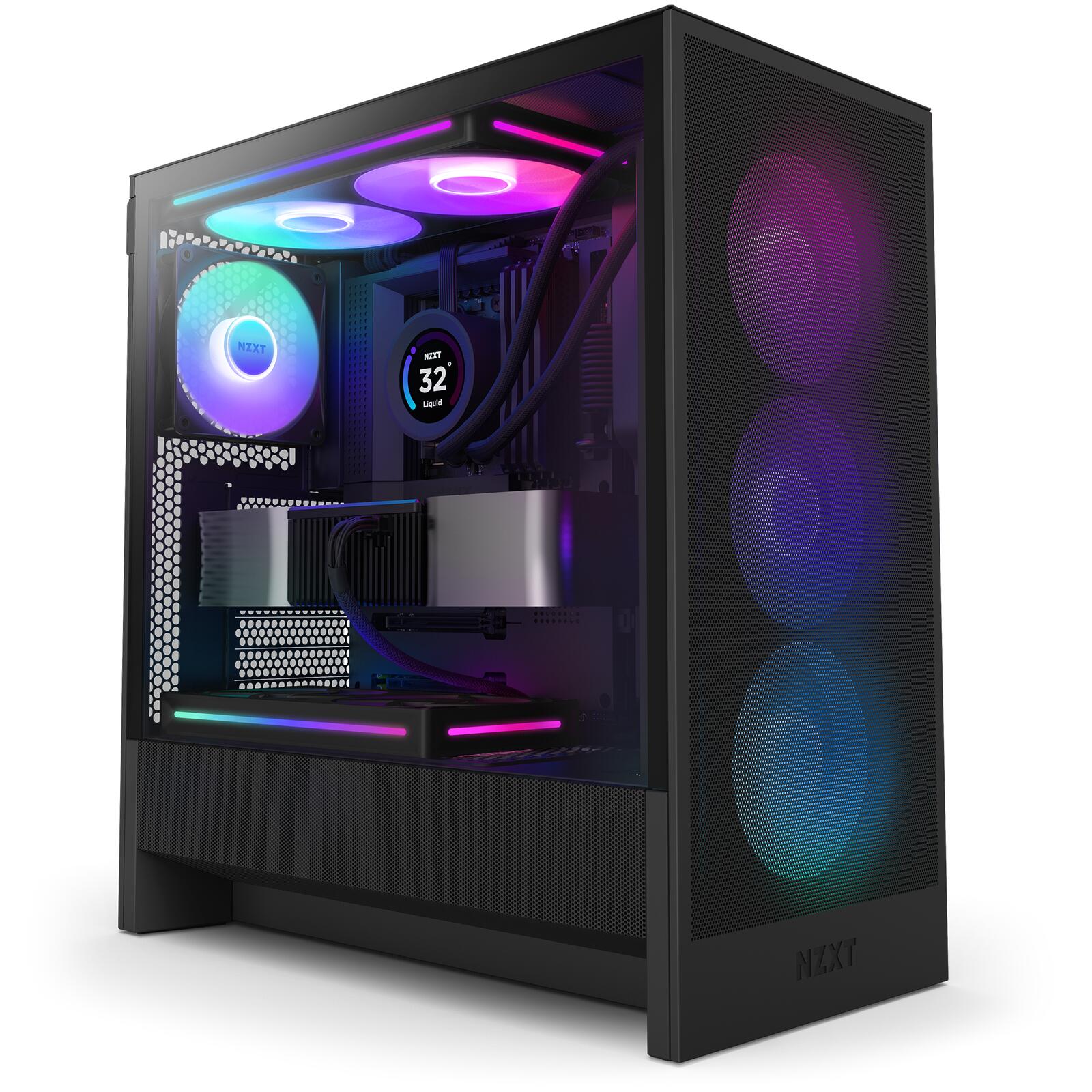 NZXT H5 Flow RGB Mid-Tower-Gehäuse, Schwarz