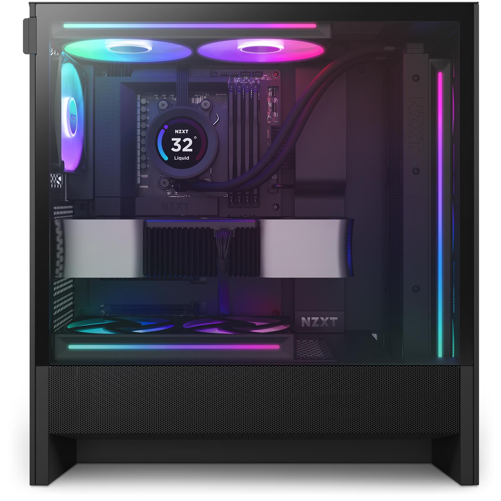 NZXT H5 Flow RGB Mid-Tower-Gehäuse, Schwarz