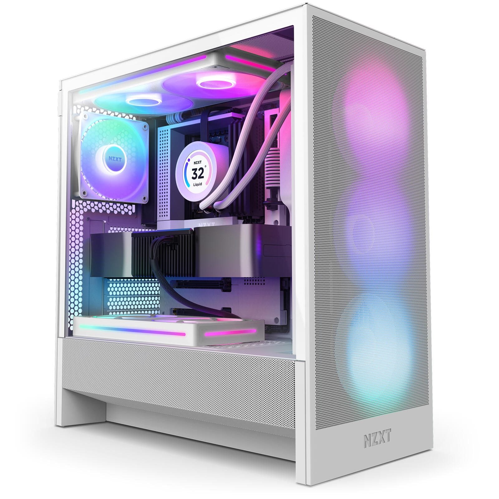 NZXT H5 Flow RGB Mid-Tower-Gehäuse, Weiß