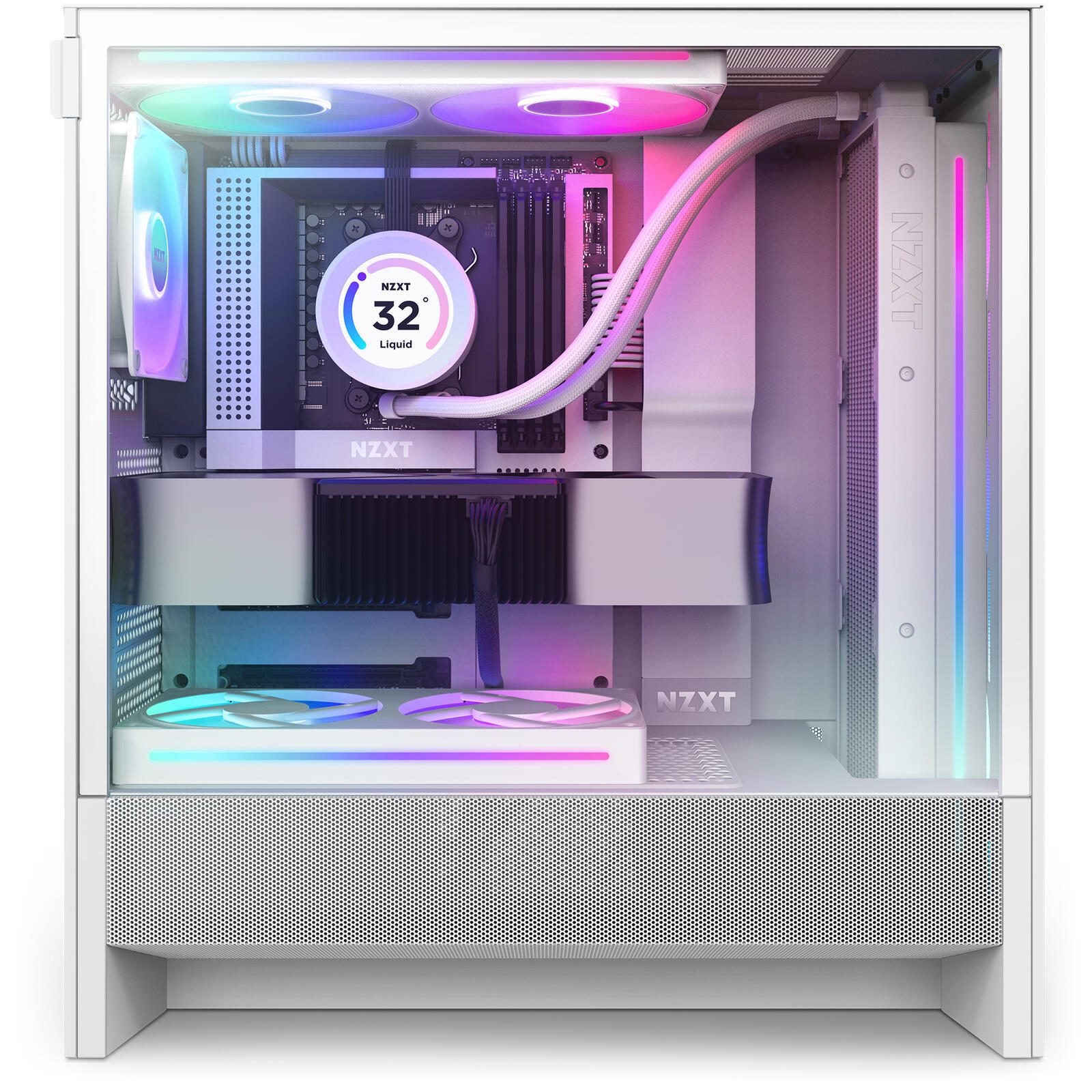 NZXT H5 Flow RGB Mid-Tower-Gehäuse, Weiß
