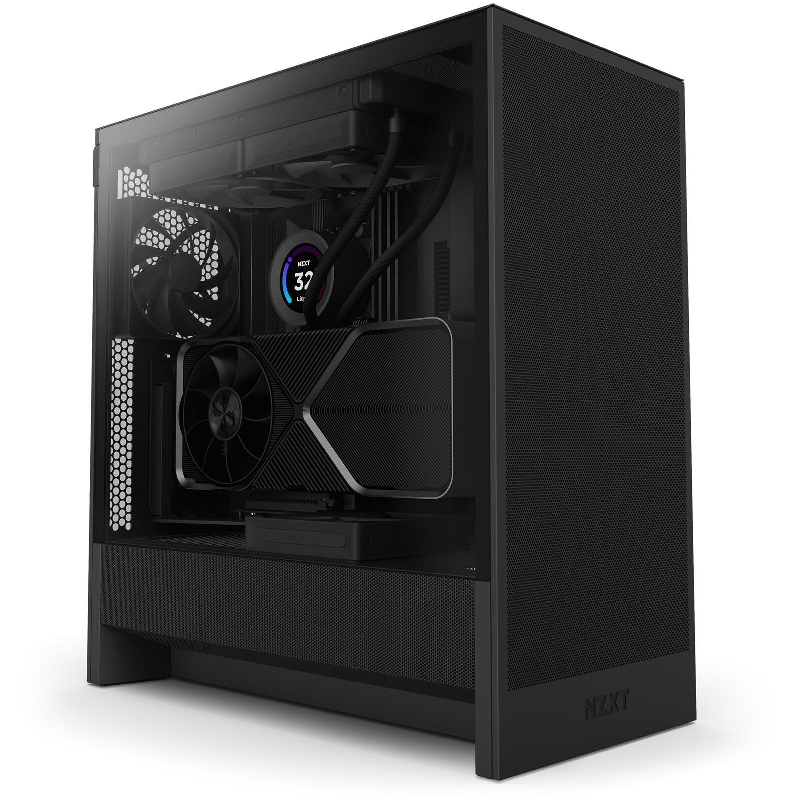 NZXT H5 Flow Mid-Tower-Gehäuse, Schwarz