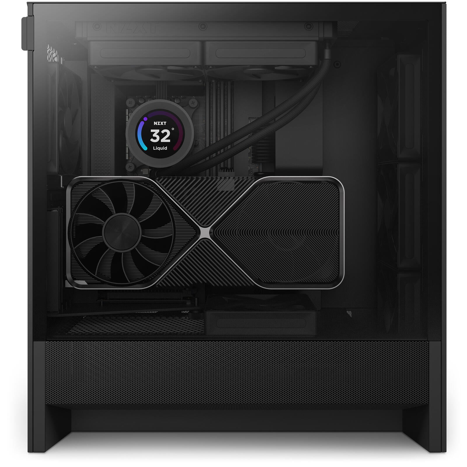 NZXT H5 Flow Mid-Tower-Gehäuse, Schwarz